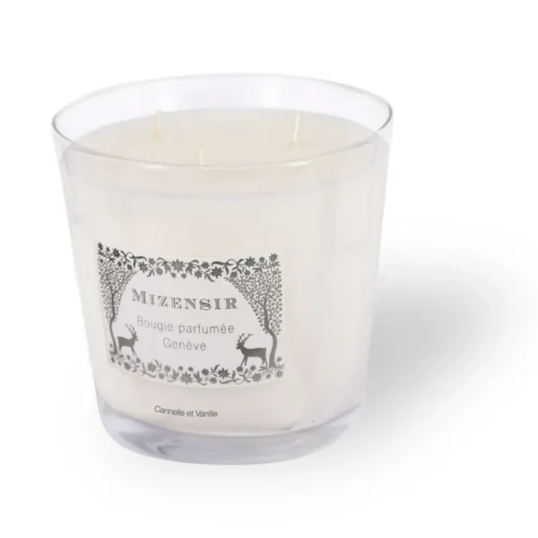 Mizensir Parfums Grandes Bougies Parfumées^Cannelle et Vanille  | Large scented candle